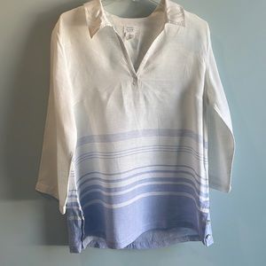 SIGRID OLSEN 100% LINEN TOP